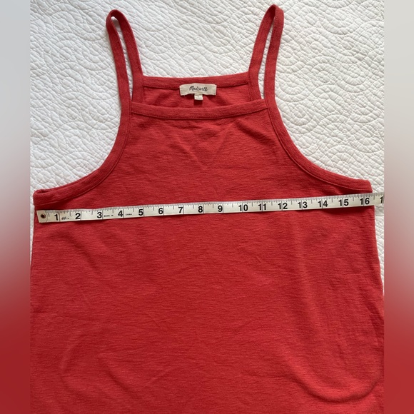 Madewell Supima Strapy Mini Dress in warm red - Picture 4 of 8